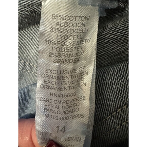 Democracy Ab solution Women Jeans Dark Wash Mid Rise Size 14 Ankle Stretch EUC - Picture 6 of 7